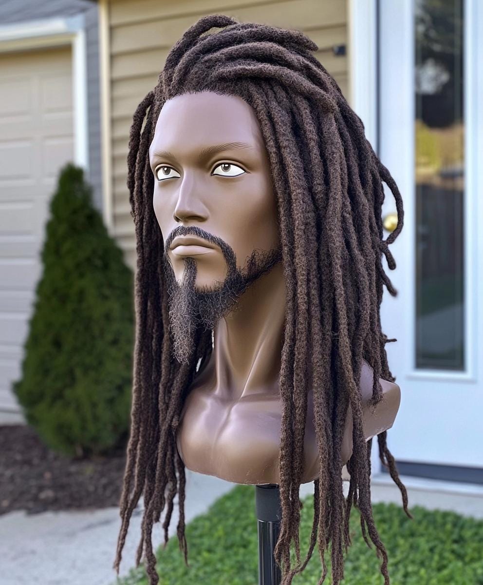 Full Lace Hd Dreadloc Wig for Black Men (kinky Textures Locs  display picture 1
