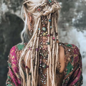 Boho Hair Jewelry Kit: Braids, Dreadlocks, Crystals & Feathers - Etsy
