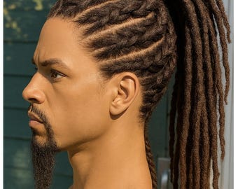 Full lace hd Dreadloc Wig for Black Men (kinky textures locs )