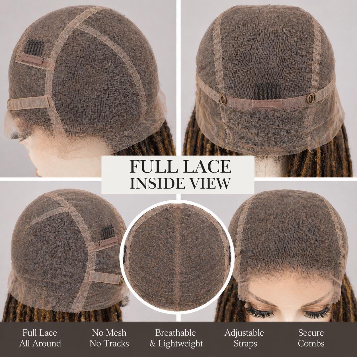 Loc Pixie FULL LACE Human Hair Short Textured Twist Loc Pixie Wig, Blonde ...