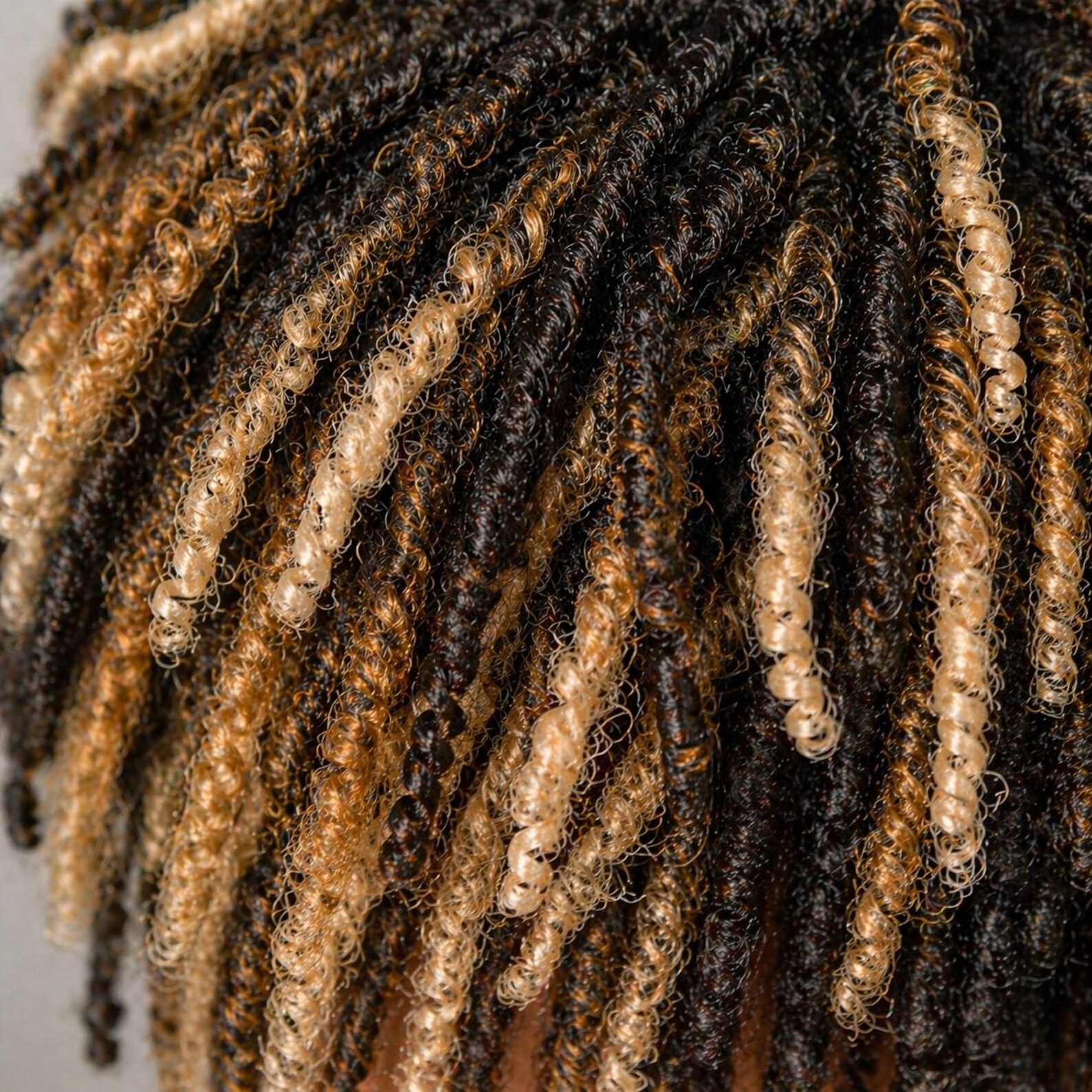 Loc Pixie FULL LACE Human Hair Short Textured Twist Loc Pixie Wig, Blonde ...