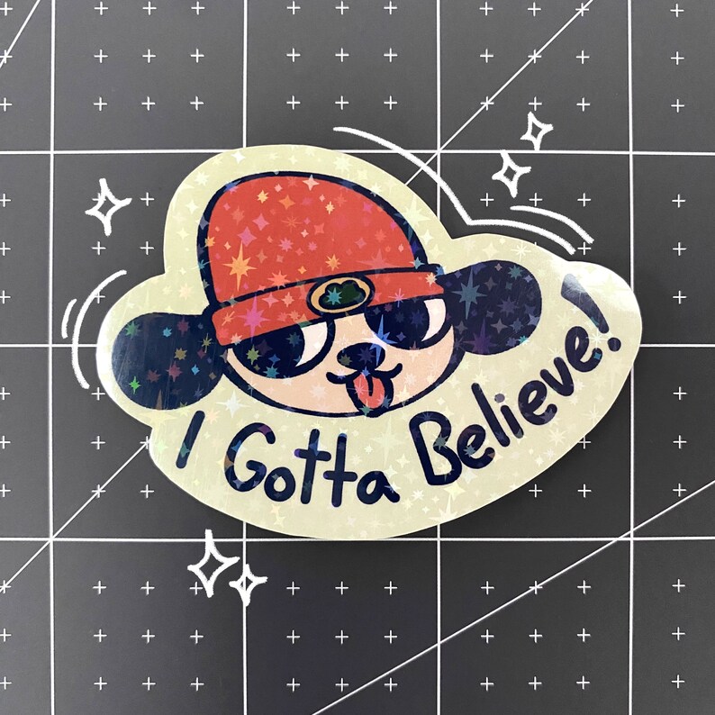 Parappa the Rapper Sticker Cute Cartoon Sticker Holographic, Water ...