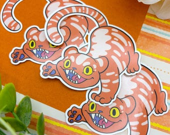 Derpy Tiger Sticker – Waterproof Vinyl Kpop Inspired Decal