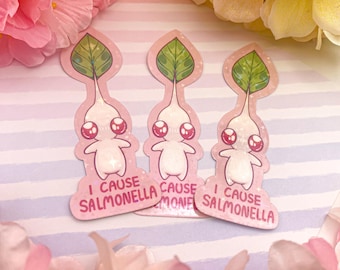 BLANCHE Autocollant Pikmin Friend ! | Autocollants Pikmin jaunes, rouges et bleus | Sticker holographique brillant, résistant à l'eau