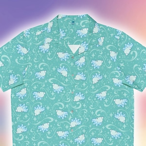 Ice Slug Hawaiian Shirt | Button Up Shirt | Gamer Button Up | Snom Poké | Gamer Shirt | Gift for Him| Video Game Gift
