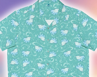 Ice Slug Hawaiian Shirt | Button Up Shirt | Gamer Button Up | Snom Poké | Gamer Shirt | Gift for Him| Video Game Gift