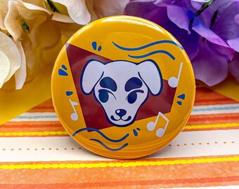 BLANCHE Goupilles de chien de musique ! | Mignons badges ACNH | 2.25 Pinback