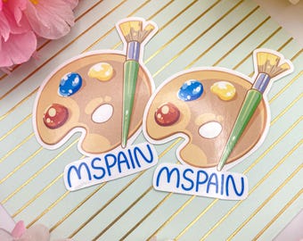 Sticker MSPain(t) | Autocollant de l'an 2000 | Sticker enfant des années 90 | Sticker ordinateur rétro|| Sticker Artiste numérique | Sticker vinyle brillant et résistant à l'eau !