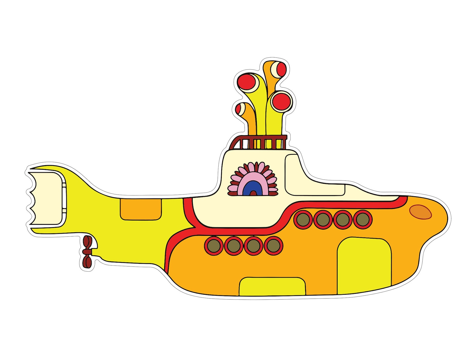 The Yellow Submarine Vinyl Decal Different Sizes Included Etsy