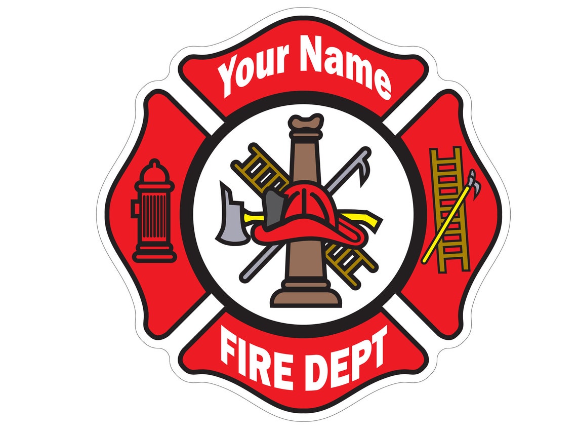 Customized Fire Department Maltese Vinyl Decal different - Etsy