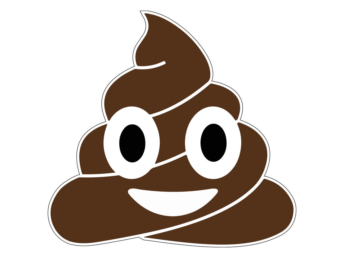 Poop Emoji Vinyl Decal choose Size Includes UV and Scratch Etsy Hong Kong