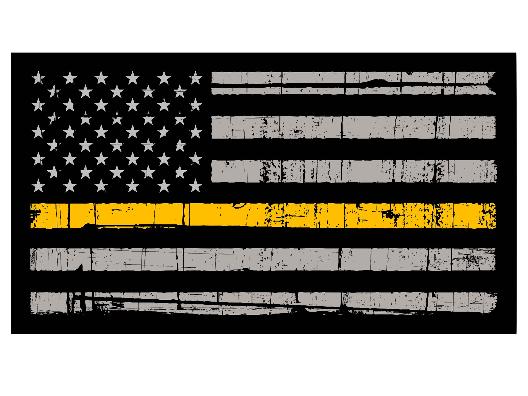 Thin Gold Line American Flag Vinyl Decal Choose Size Etsy