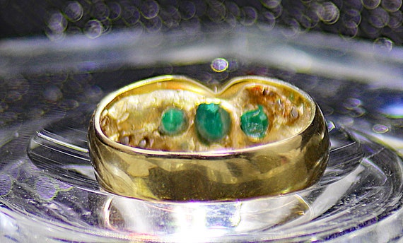 Emeralds and Diamonds 10K Gold Ring One-Of-A-Kind… - image 7