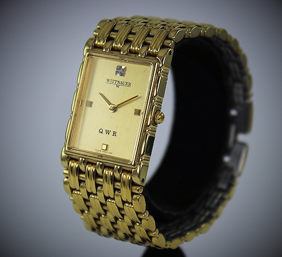 Wittnauer Watch Value >> Vintage Unisex Wittnauer Qwr 14kt Gold Plated Wrist Watch With Diamond Accent Wittnauer Watch Value >> Vintage Unisex Wittnauer Qwr 14kt Gold Plated Wrist Watch With Diamond Accent