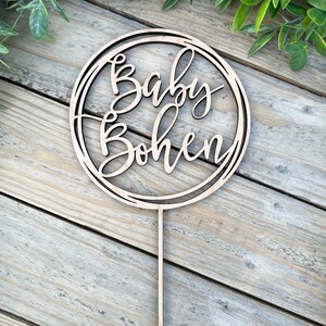 Personalized Baby Name Cake Topper - Custom Shower & Newborn Announcement Decor