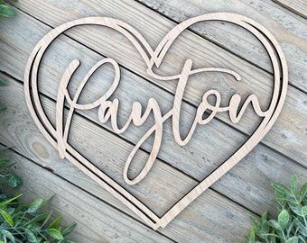 Name Sign Wooden Name Sign Nursery Name Sign Baby Name Sign Family Name Sign Custom Wood Name Sign Laser Cut Name Sign Name Crib Sign