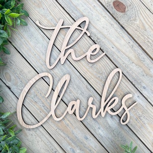 Custom Last Name Wood Sign: Birch Wedding Backdrop