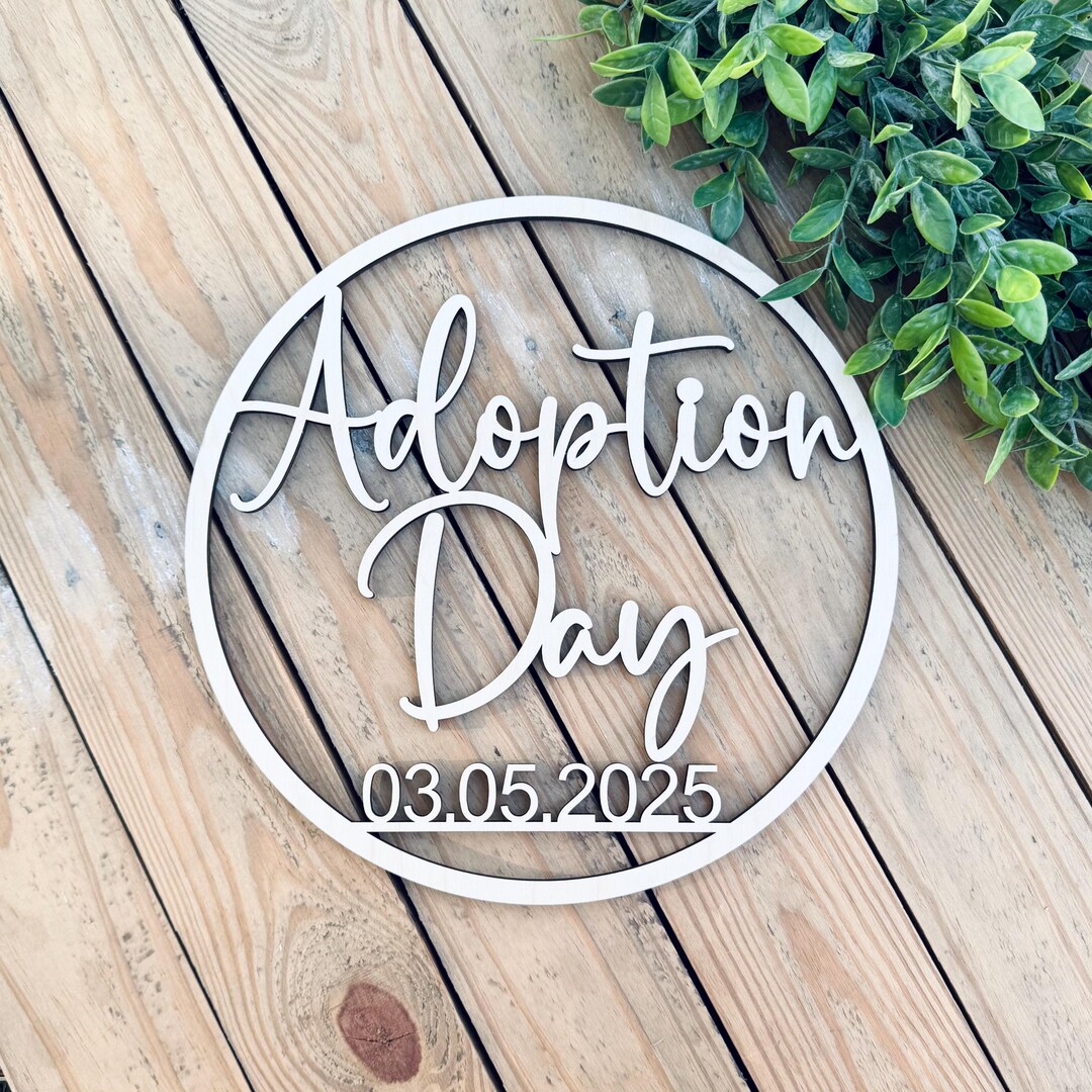 Custom Adoption Day Photo Prop Sign - Forever Family Keepsake - Pet or ...