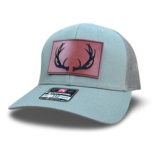 Deer Hunter Antler Hat - Richardson 112 Hat - Personalized Hunting Gear - Gift For Hunter - Snapback Adjustable Trucker Hat - Richardson 112