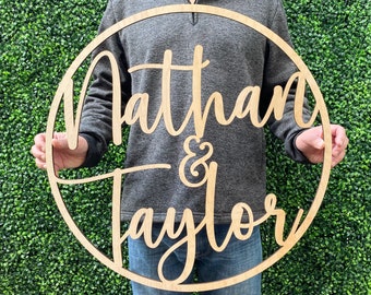 Engagement Party Sign, Couple Name Sign, Engagement Backdrop, Engagement Party Decorations, Established Sign, Wedding Gift Idea