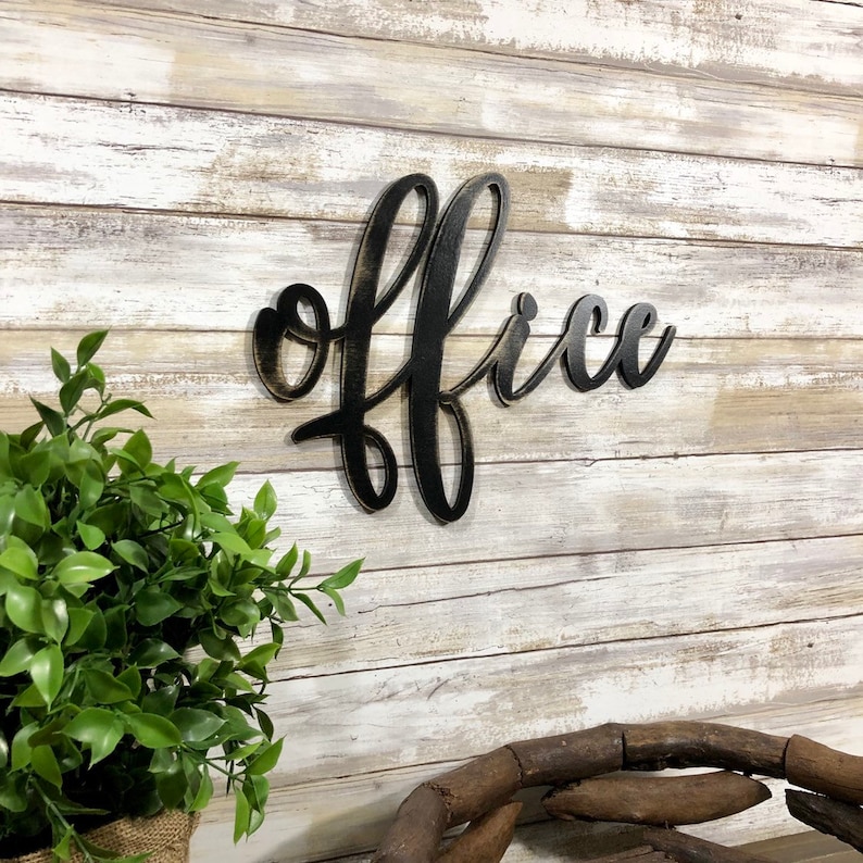 Office Sign Wood Office Sign Home Office Decor Office Door Etsy