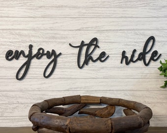 Enjoy The Ride Wood Cutout Sign, Enjoy The Ride Sign, Cycling Room Sign, Cycling Room Wall Decor, Cycling Wall Art, Gift For Spinning Fan