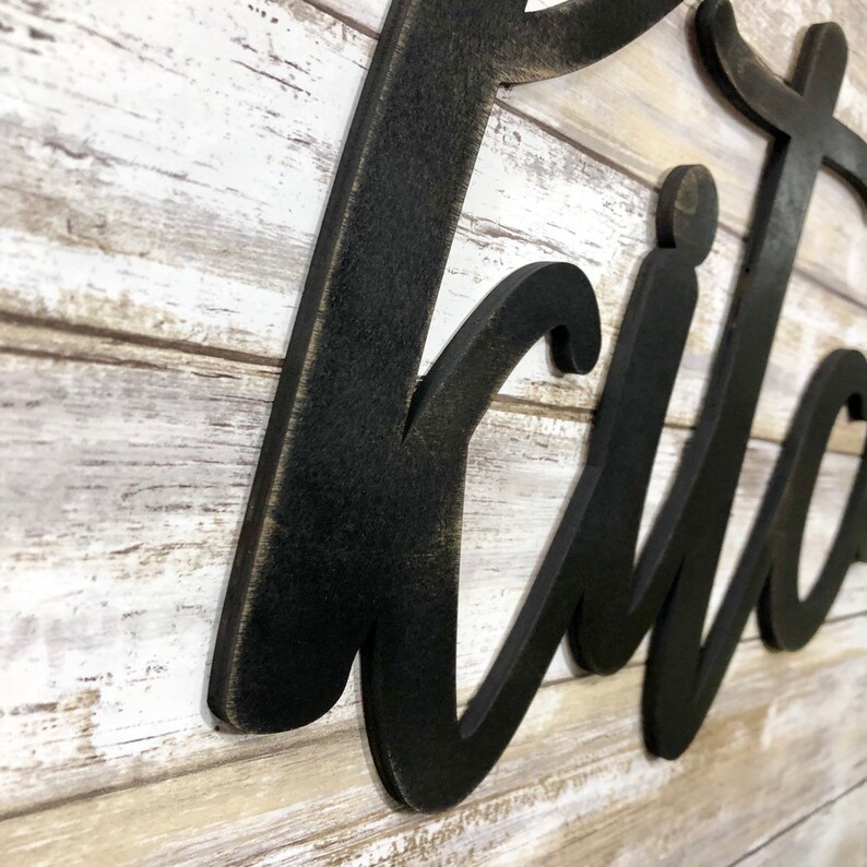 Kitchen Wall Decor Kitchen Script Decor Kitchen Word Cutout Etsy