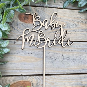 Personalized Baby Name Cake Topper - Custom Baby Shower Cake Topper - Rustic Baby Shower Topper- Baby Celebration Decor Cake Ideas