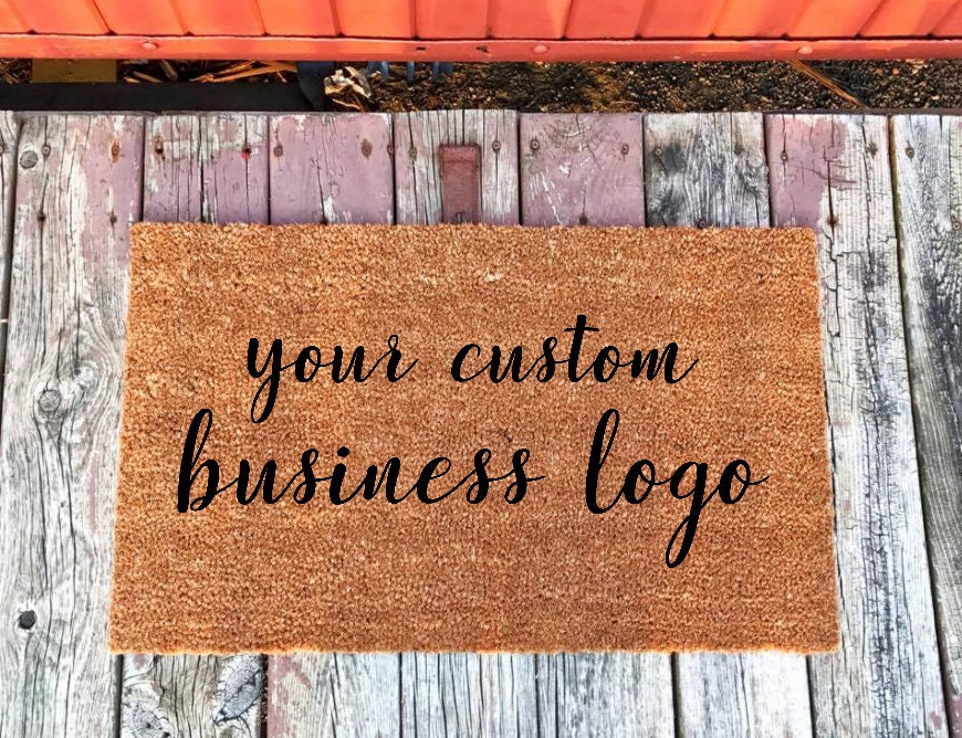 Custom Business Logo Doormat Custom Business Door Mat Custom Etsy