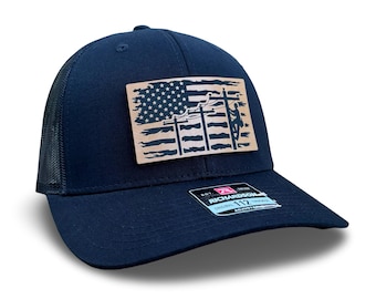 Lineman USA Flagge Aufnäher Trucker Cap - Geselle Flagge