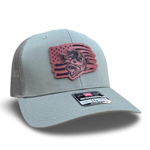 Bass Fishing Hat: American Flag Patch - Richardson 112 Snapback