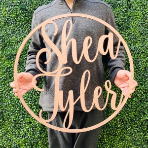 Nursery Name Sign, 3D Custom Name Sign, Baby Shower Gift, Round Wood Name Sign, Baby Name Sign, Name Reveal, Nursery Theme, Crib Sign