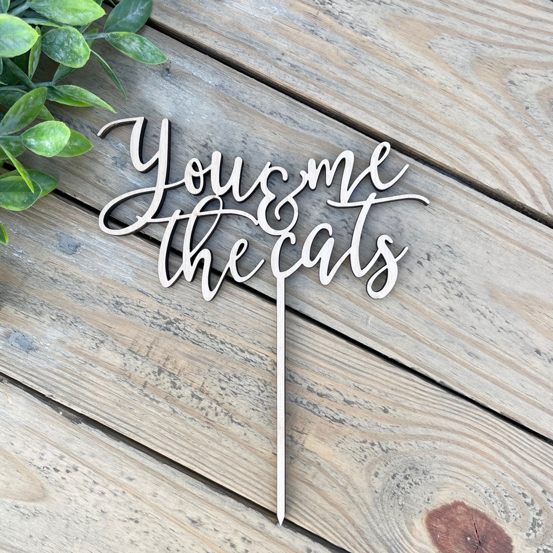 Wooden You MeTRDN And The Dogs Cake Topper,Dog Lover Wedding Cake Decorations Dog Party Decor Engagement Party Cake Topper