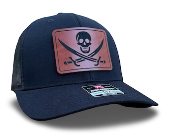 Pirate Skull & Crossbones Trucker Hat - Jolly Roger Patch Cap