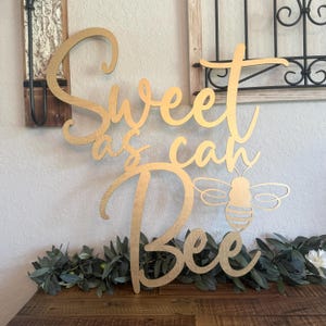 Sweet As Can Be Baby Shower Wooden Sign - Bumblebee Baby Shower Theme Decor - Mommy To Bee Baby Shower Sign - Bee Themed Nursery Decor