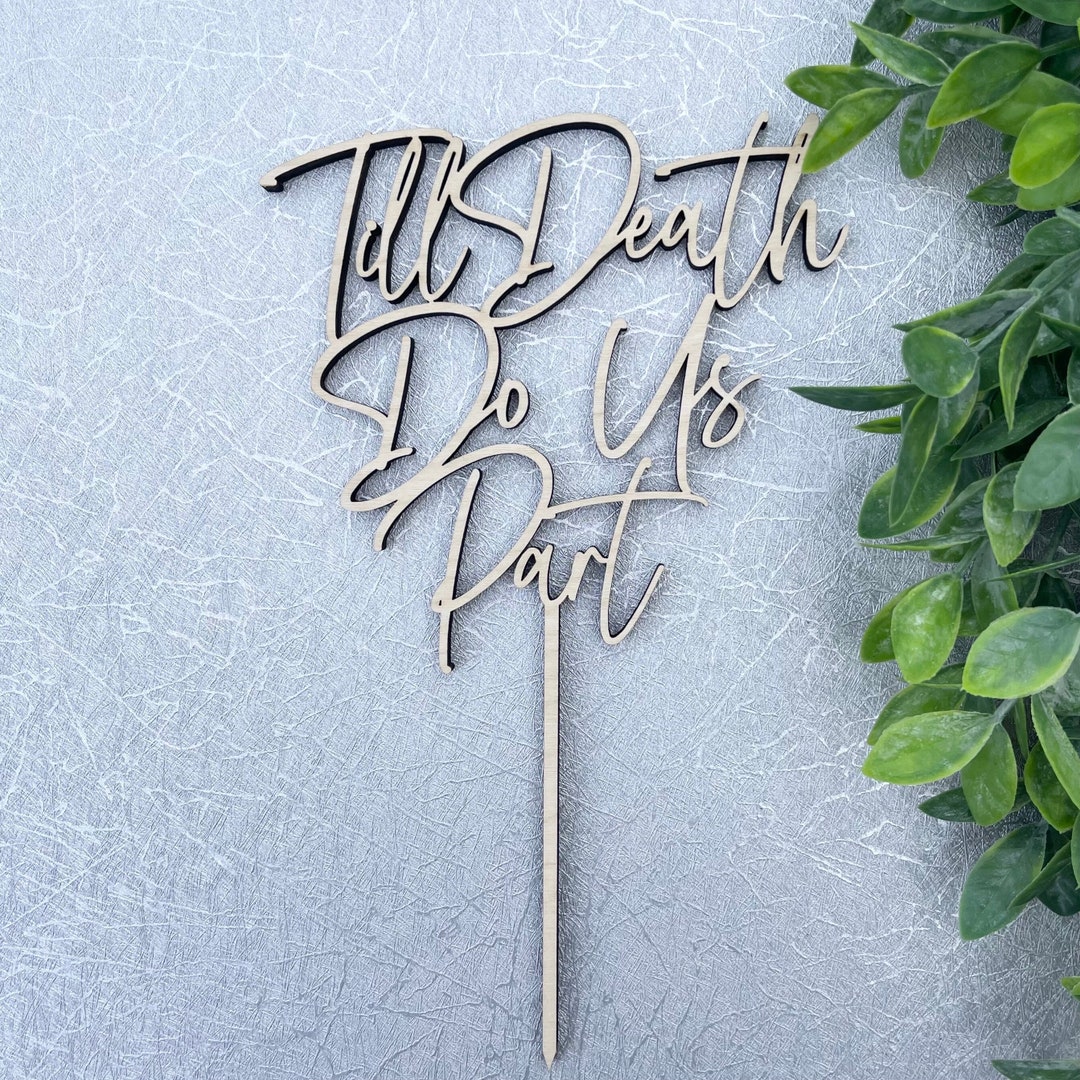 Till Death Do Us Part Wedding Cake Topper, Halloween Wedding Cake Topper, Funny Cake Topper ...