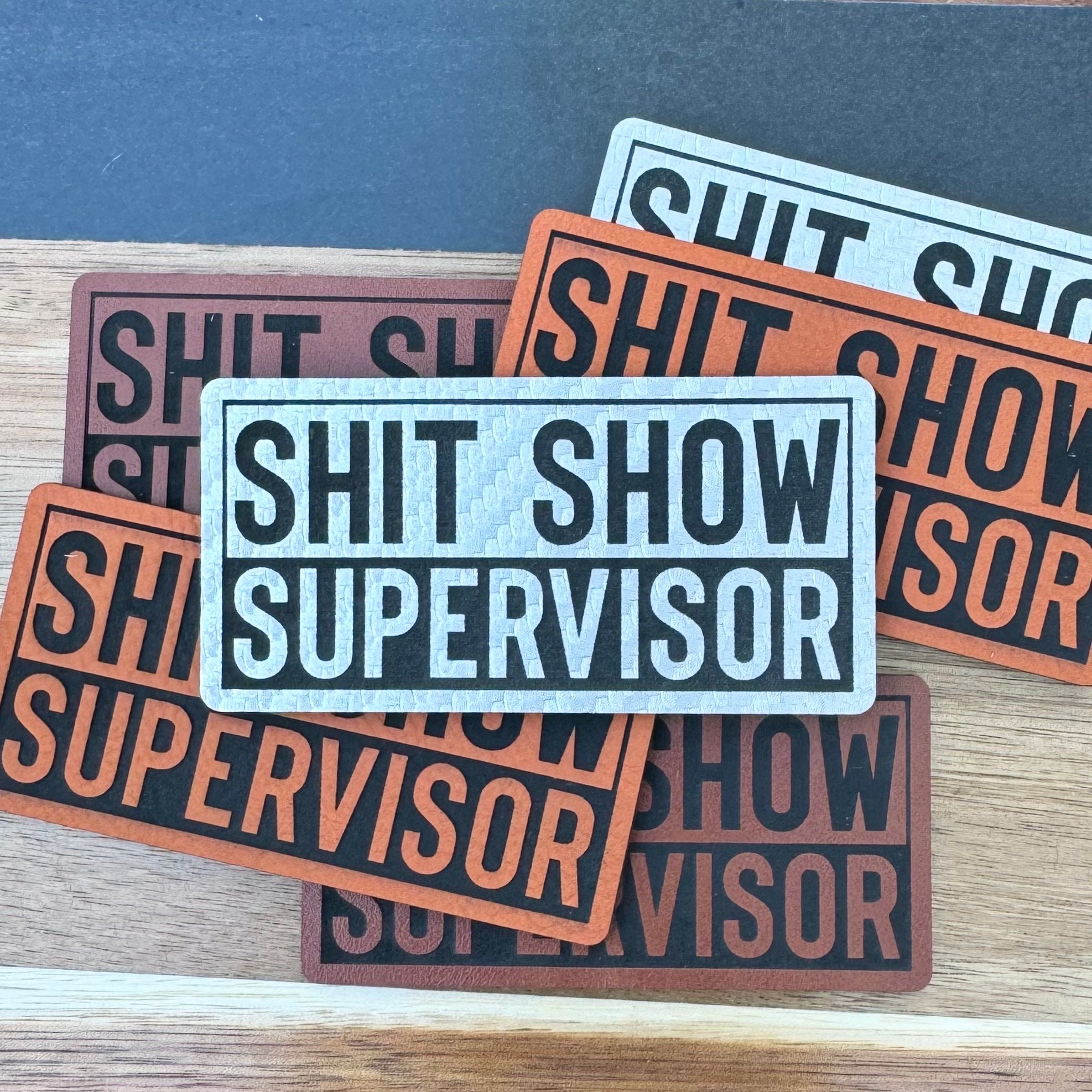 Sh*t Show Supervisor Funny Hook & Loop Patch for Tactical Backpack Bag Hats Etc