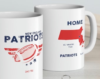 New England Patriots Ceramic Coffee Mug: 11oz Fan Gift