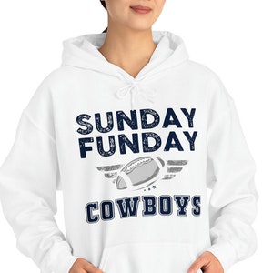 Dallas Cowboys Sunday Funday Hoodie Sweatshirt Fan Gift Unisex Heavy Blend Hooded Sweat shirt