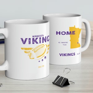Minnesota Vikings Ceramic Coffee Mug: Fan Gift (11oz or 15oz)