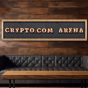 Crypto.com Arena Industrial Canvas Sign: LA Lakers Fan Gift