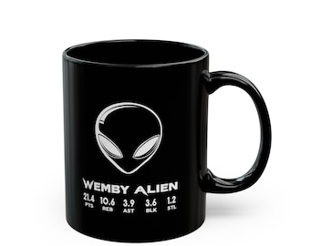 Wemby Alien Stats Mug: San Antonio Spurs Basketball Fan Gift