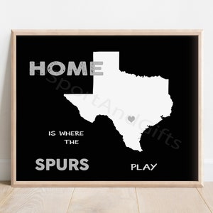 San Antonio Spurs Poster: Texas Home, Wembanyama Fan Gift