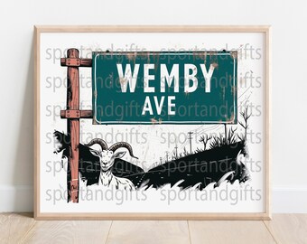Wemby Ave Illustration: Victor Wembanyama Poster or Canvas