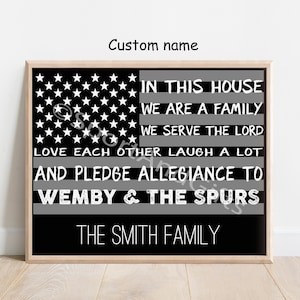 Wemby & Spurs Family Flag Print: Personalized Fan Gift