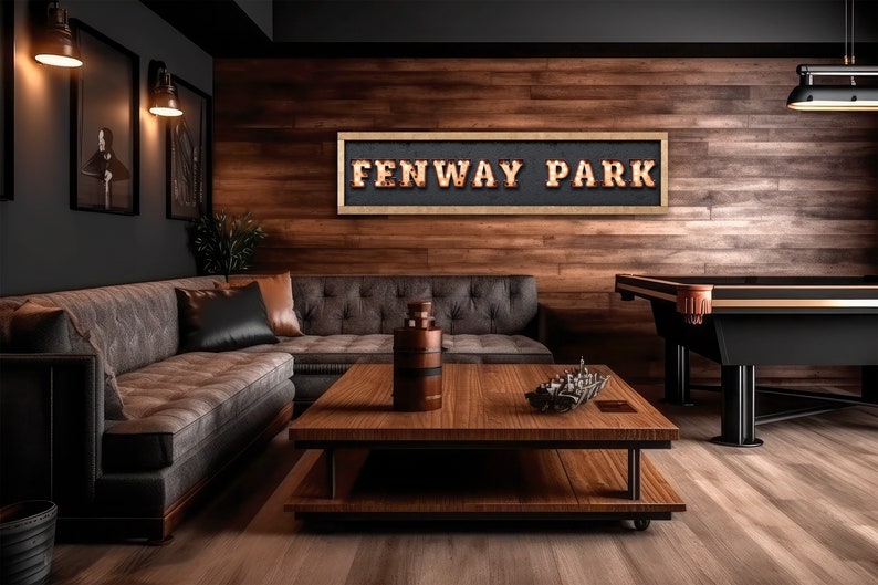 Fenway Park Industrial Canvas Sign: Boston Red Sox Baseball Fan Gift - Etsy