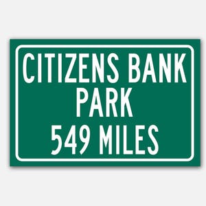 Citizens Bank Park Sign: Personalized Phillies Baseball Fan Gift