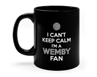 Wemby Fan Mug: San Antonio Spurs Gift, Black Glossy Ceramic