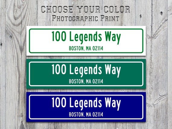 Td Garden Print Boston Celtics Boston Bruins Street Name Etsy