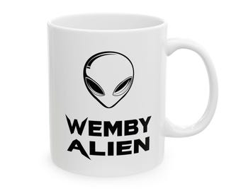 Wemby Alien, Victor Wembanyama Mug Fan Gift, San Antonio Spurs, Basketball White Glossy Mug, Funny Tea Mug, Kitchen Decor
